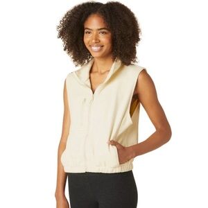 Beyond Yoga White Fleece Vest